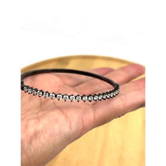 VTG 925 Sterling Silver Hinged Cuff Bracelet 11 grams - Picture 11 of 16